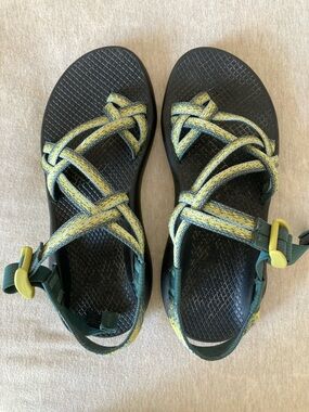 Chaco Women's Strappy Sandals in Yellow and Green